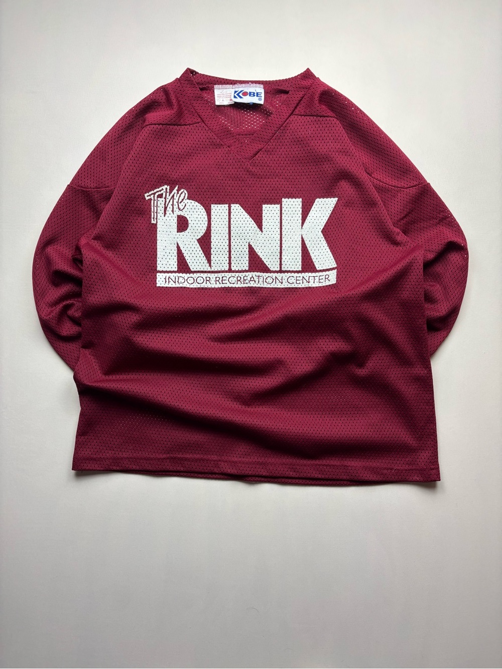 Vtg 90s Kobe Made In Canada Maroon Mesh The Rink Indoor Recreation Center Jersey